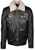 Gipsy Herren Lederjacke GBDubton Größe M Schwarz (schwarz)