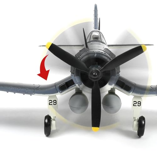 NUOTIE 1/72 F-4U Corsair USA Fighter Model World War II Vintage Warplane Metal Diecast Aircraft Military Display Airplane for Display Collection or Gift