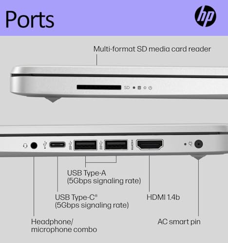 HP 14 Laptop Intel Pentium N5030 16GB RAM 512GB SSD Silver miniatura 6