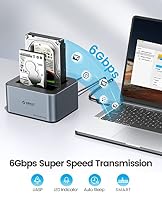ORICO Dual Festplatten Dockingstation, USB 3.2 Gen 2 Aluminium Docking Station für SATA 2,5/ 3,5 Zoll SSD/HDD, mit Offline Klon, 12V 2A Netzteil, Unterstützt 2*18 TB, Werkzeuglose(6626C3-C) – Ansicht 2