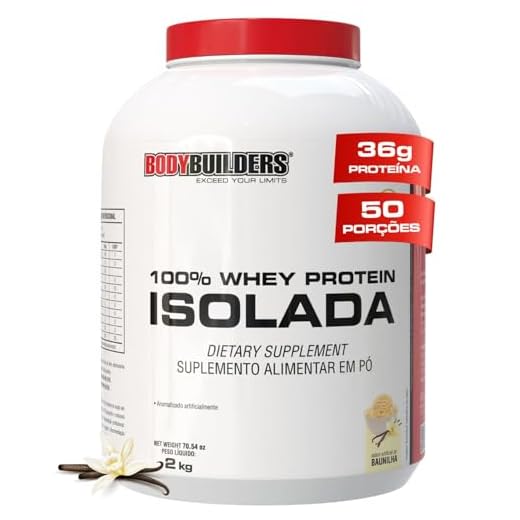 Whey Protein 100% Isolada Baunilha 2kg - Bodybuilders