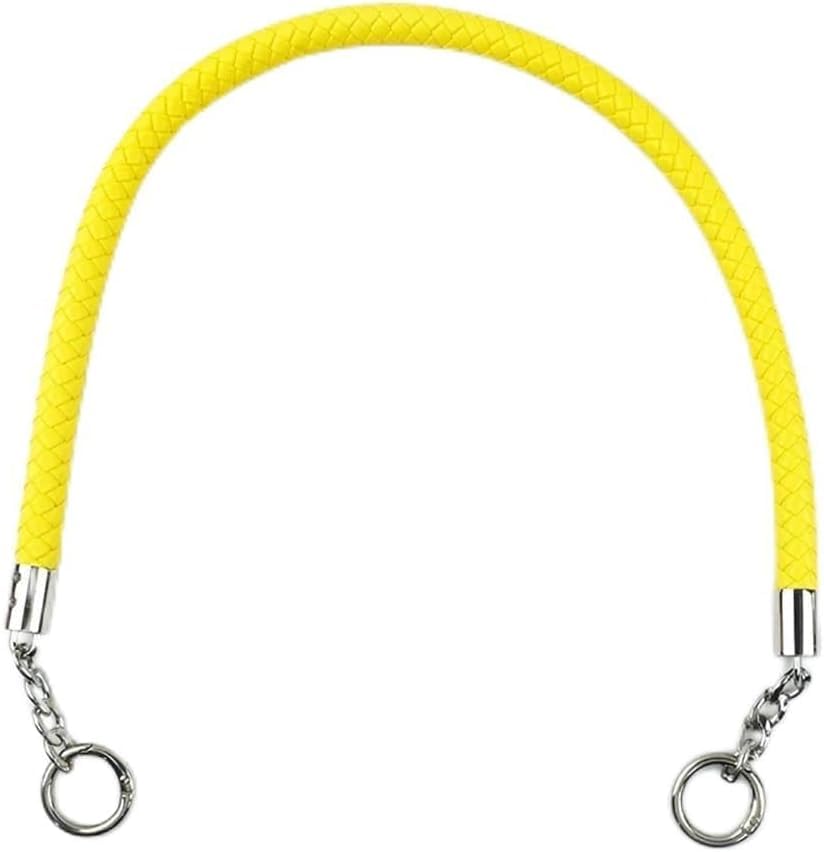 Sangles d'épaule en cuir tressé jaune pour exprimer votre créativité DIY