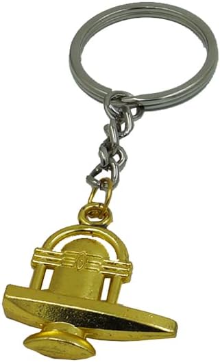 Capoeira Lord Shiva Shivling Metal Keychains for Car Bike Men Women Keyrings, Golden