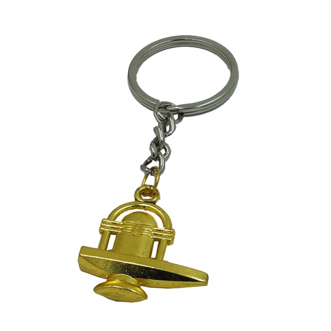 Capoeira Lord Shiva Shivling Metal Keychains for Car Bike Men Women Keyrings, Golden