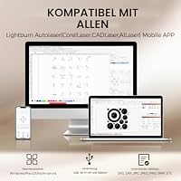Monport Reno 45W PRO CO2 Laser Graviermaschine, Desktop Laser Cutter mit Semi-Autofokus, Neu entwickelte Laserröhre, Duales Arbeitsbett, Präzision&Effizienz CO2 Laser für Metall Holz – Ansicht 9