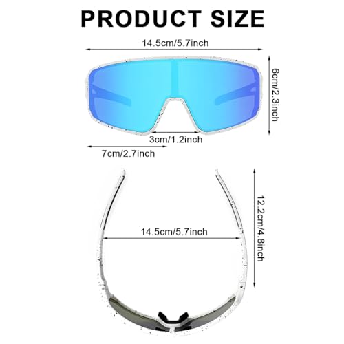 Image of PROBEROS Cycling Sunglasses for Men Stylish, UV400 Tinted Polarized Sunglasses Fashion Sport Set, Unique Frame Design, Outdoor Anti-Glare for Cycling, Driving, Hiking