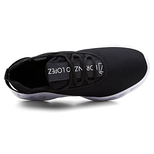 Kit Tênis Masculino de Corrida e Caminhada + Óculos de Sol Madeirado e Relógio - Preto/Branco/39