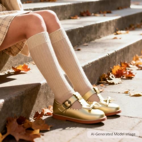 Image of Felix & Flora Toddler Little Girl Mary Jane Dress Shoes - Ballet Flats for Girl Party School Shoes