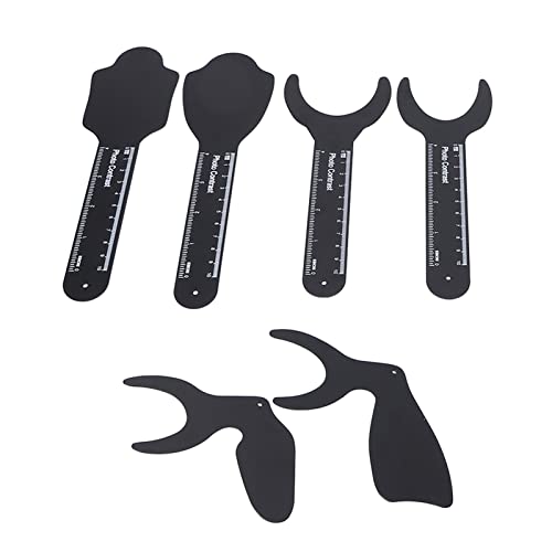 Fondo de foto dental negro, accesorios de metal de 6 piezas Fondo de foto intraoral negro de dentista para clínica dental Cover