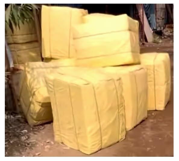 Aurora Empty Big Bora, Large HDPE Bori Bag for Packing (Size 3.5ft x3.4ft / 105cm x 100cm Approx) of Food Grains, Courier, Parcels, House Hold Goods Items for Transportation or Storage (Pack of 2)-image-5