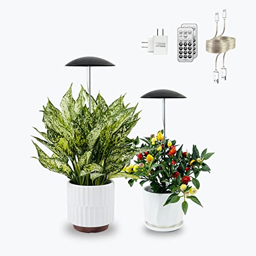 LED Grow Lights for Indoor Plants 2 Pack, Smart USB Small Full Spectrum Plant Lights with Remote...