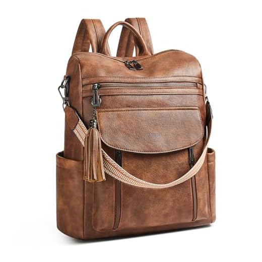 Shrrie Stylish Leather Laptop Backpack for Women