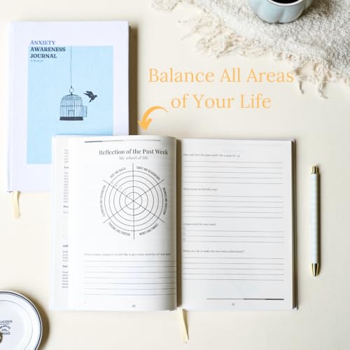 Image of Anxiety Awareness Journal [Hardcover] | Guided Exercises, Coping Techniques & Calming Reflection Prompts for Stress, Triggers, Mindful Practices & Emotional Wellbeing | Created by Mindbrush