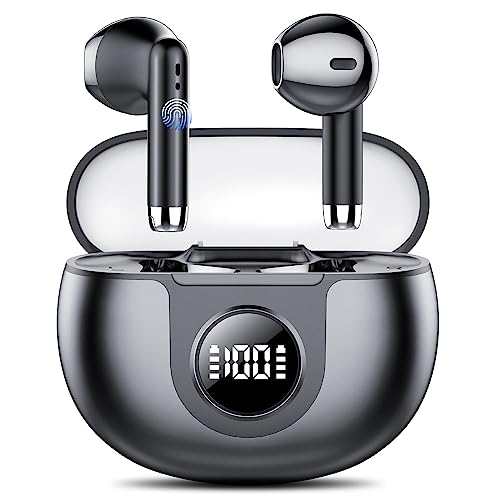 Auriculares Inalámbricos Bluetooth, Auriculares Bluetooth 5.3, 4 Mic HD Micrófono, Cascos Inalámbricos Bluetooth con Noise Cancelación de Ruido ENC,40H Graves Profundos, Impermeable IPX7,USB-C