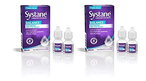Systane Balance Lubricant Eye Drops Restorative Formula, AbGmla Twin Pack