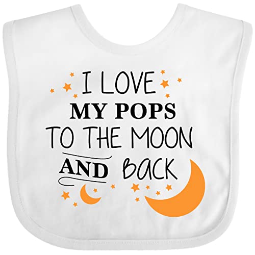 inktastic I Love My Pops To the Moon and Back Baby Bib
