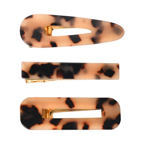 Acetate Resin Hair Clips for Women - Minimalist Vintage Tortoise