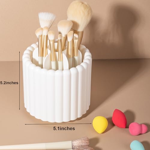 Makyaj Fırçası Tutacağı - 7 Yuvalı ve Çekmeceli 360 Döner Düzenleyici, Makyaj veya Masa için Çıkarılabilir İplik Kozmetik Depolama, Makyaj Koleksiyonu için İdeal - Görsel 7