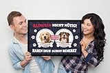 SpecialMe® Fußmatte mit eigenem Hund selbst gestalten personalisiert mit Name und Foto Haustier Hundebesitzer rutschfest & waschbar 2 Hunde schwarz 60x40cm
