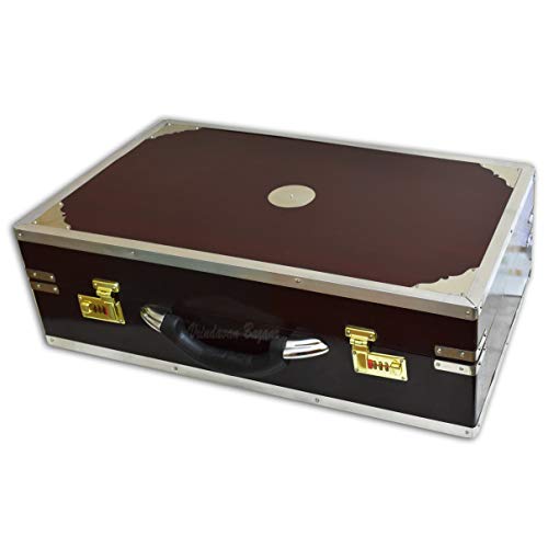 Vrindavanbazaar.com Deluxe Portable Harmonium, Dark Mahogany, 2 Reeds, 3.5 Octaves #TOP7