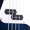 Bonnlo Electric Bass Guitar 4 Strings Full Size for Beginner Exquisite Basswood Burning Bass with Bag, Strap and Accessories (Dark Blue) #3