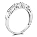 14k White Gold Solid Wedding Engagement Ring and Wedding Band 2 Piece Set - Size 9