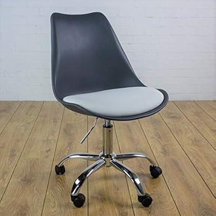 Finch Fox Height-Adjustable Plastic with PU Leather Office Chair for Salon/Spa/Bar/Medical/Kitchen/Doctor Stool Chair (Black & White)