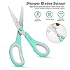 Scissors, iBayam 8" All Purpose Scissors Bulk 3-Pack, Ultra Sharp 2.5mm Thick Blade Shears Comfort-Grip for Office Desk Accessories Sewing Fabric Home Craft Teacher School Supplies, Right/Left Handed #3