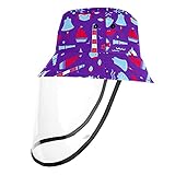 GORDESC Segel-Elemente Muster Outdoor Staubschutz Fischerhut Schutz Anti-Fog Sonnenschutz Hüte Jungen Mädchen Staubdichte Kappen Fischerhüte