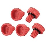 tapon nivel aceite compresor Peso : 16g 11 mm Hilo Antideslizante Rojo Negro de plástico tapón de aceite para Compresor de aire 5pcs