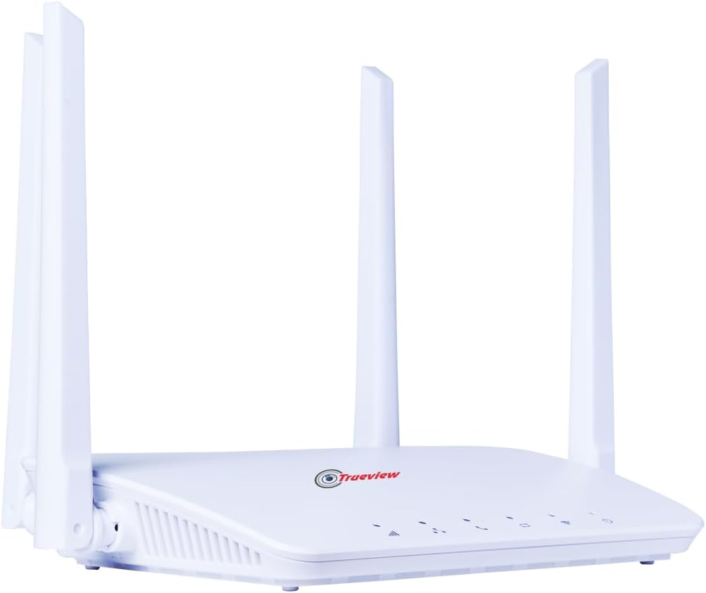 - Trueview 4G LTE WiFi 6 Wireless Router with SIM Slot | Cat4 150Mbps | External Antenna | RJ45 LAN Port | Plug & Play SIM Router for Home, Office, CCTV | Secure IPv4/IPv6 Broadband