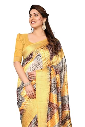 Image of MIRCHI FASHION Women Saree Cotton Silk Batik Block Printed | Breathable Office Wear and Regular Use Sari with Blouse Piece