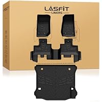 LASFIT 4-Door Floor Mats & Cargo Mat for Jeep Wrangler JK 2014-2018