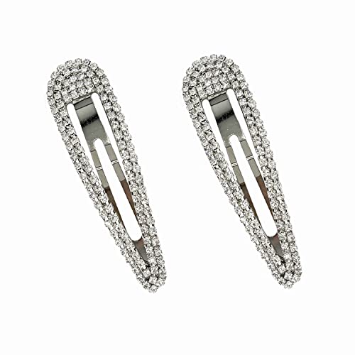 SURALIN 2 Pièces Bijoux Cheveux Strass Cheveu Bijoux de Cheveux Femmes Barrettes Cheveux élégantes Bijoux Cheveux(argent)