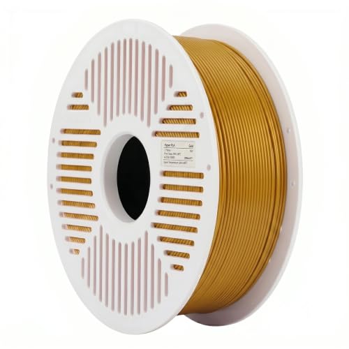 Image of Creality PLA Filament with Reusable Spool 1KG, 1.75mm PLA 3D Printing Filament 2.2lbs High Dimensional Accuracy, Easy Installation Detachable Spool, Fits for Most 3D Printers, Gold