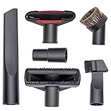 YinuoMa 6 Piece Set Vacuum Attachments Accessories Cleaning Kit Brush Nozzle Crevice Tool for 35mm to 32mm Standard Hose Parts,Compatible with Shark/Henry Hoover Attachments, Black