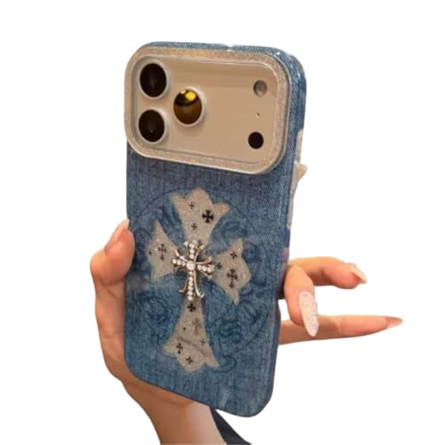 GuoDuo iPhone�p �N���X�� �f�j���� �������H �F �t�@�b�V���� ������� �������� �A�C�t�H��14 iPhone16/15 ProMax�Ή��i�Ccase17pro)