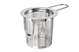 Infusor de acero inoxidable para té suelto empinado con brazos plegables para adaptarse a cualquier taza