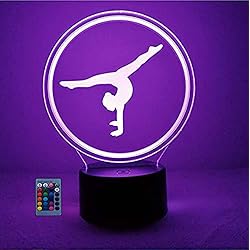 Objetos Para Hacer Gimnasia Creativo 3D Gimnasia Luz Nocturna ilusión Optica Lámpara 7/16 Colores Cambiantes Control Remoto USB Power Juguetes Decoración Navidad Cumpleaños Regalo