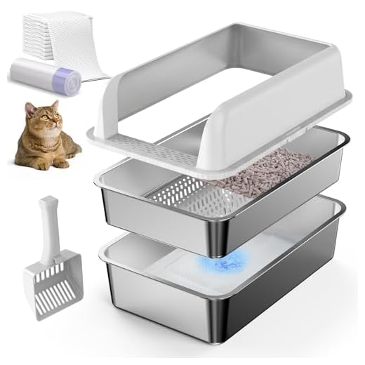 XL Enclosed Stainless Steel Litter Box