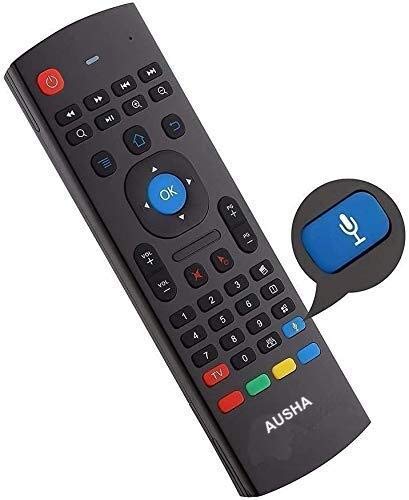 TECHDASH? Air Mouse Voice Smart Universal TV Remote with IR Learning and Keyboard for All Android Devices Like Projector,Android TV Box,Smart Android TV,Set top Cable Box, and Gaming Boxes