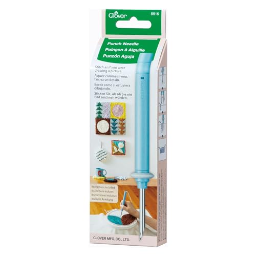Aguja perforadora Clover azul de relieve para hilos gruesos 3