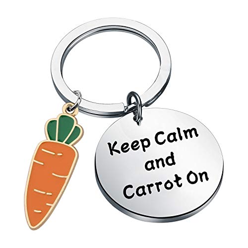 CENWA Carrot Pendant Jewelry Keep Calm And Carrot On Keychain