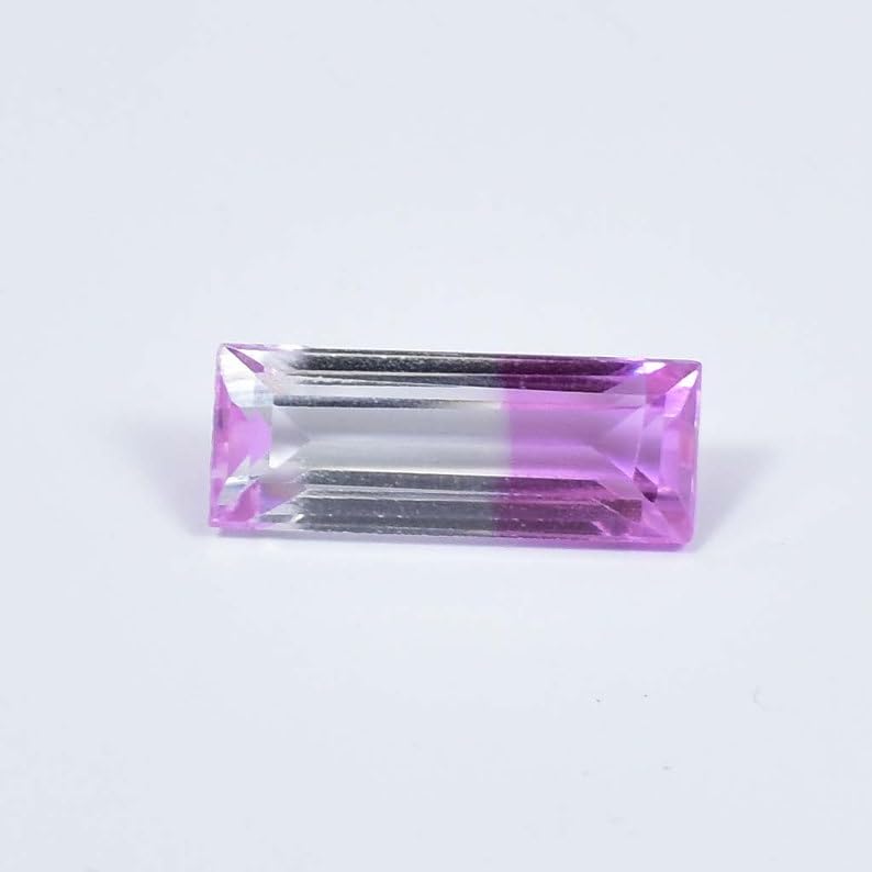 Saphir rose véritable de forme octogonale, gemme d'exception pour bague