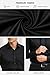 Imagen de KOSMEEU Camisa Hombre Manga Larga Camiseta Vestir Casual para Hombre Cuello Mao Slim Fit Formal y Casual Ropa Camisa Blazer para Traje Diario Negro XXL