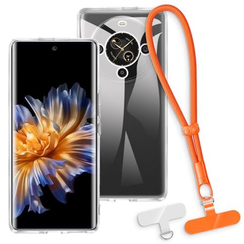 OAGELIM 2-in-1�ی�P�[�X�ƃ��X�g�X�g���b�v Fossibot S3 Pro �Ƃ̌݊������� ���O���\�ȃ��j���[�h�t���d�b�J�o�[�A����~�ߕ����h�~�O���b�v�n���h�� (�N���A + �I�����W)