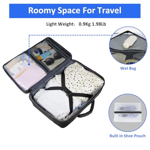 Image of Taygeer Travel Backpack for Men Women, Carry On Backpack with Shoe Pouch | TSA 17.3inch Laptop Mochila Flight Approved, Nurse Bag Casual Daypack for Weekender Business Hiking,Black