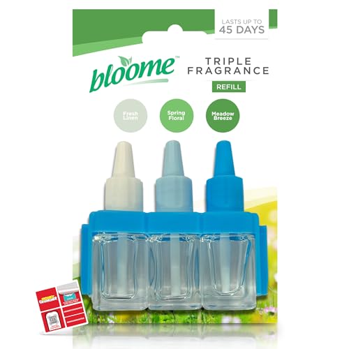 3pk 7ml Triple Plug in Air Fresheners for Home Plug in 3 Alternating Scent Plug in Air Freshener Refills Unstoppables Plug in Refills Odour Eliminator Air Freshener Plug in Diffuser Refill