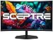 Sceptre Curved 24-inch Gaming Monitor 1500R DisplayPort HDMI X2 Eye Care 100% sRGB Build-in Speakers, 1ms 100Hz Machine Black 2024 (C248W-FW100T Series)
