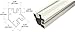 CRL Oyster White 2" x 2-3/8" Rectangular 135 Degree Post - 20 ft 1 in long
